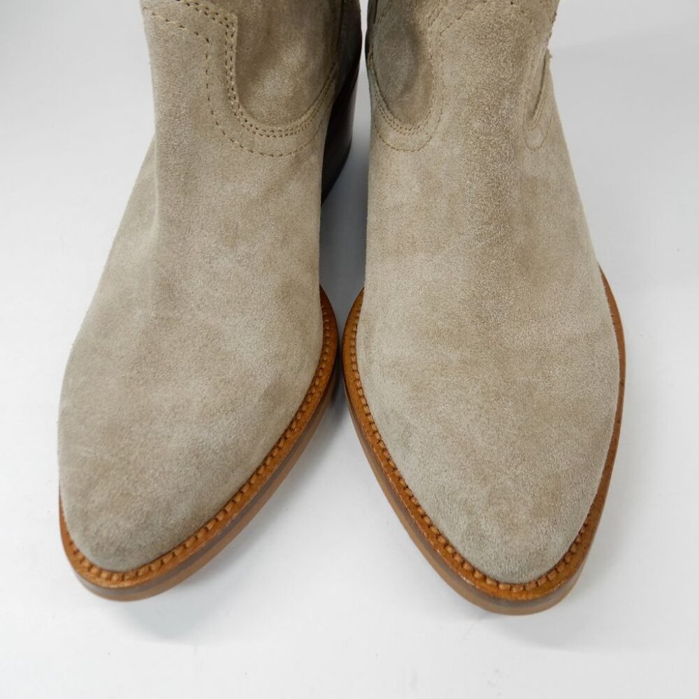 PENELOPE CHILVERS Calie Broderie Suede Cowboy Boots Bootie 36 5 Sand NEW $375 - Picture 13 of 14